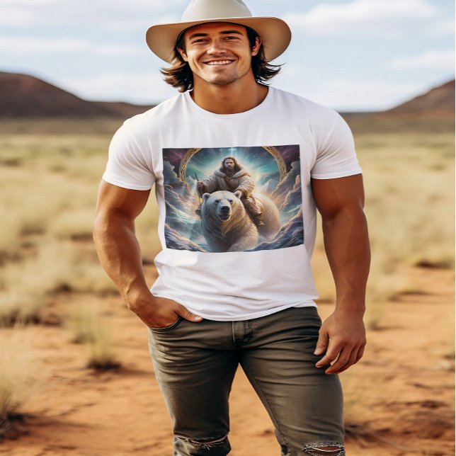 (AI Generated ) Jesus on a polar bear  T-Shirt (Creator Uploaded)