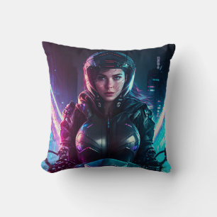 AI generated motorcycle art #2 Cushion