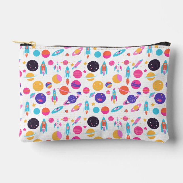 AI Generated Space Pattern Makeup  Accessory Pouch (Front)