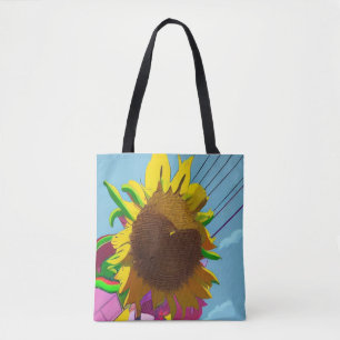 AI Generated Sunflower - All Over Print Tote Bag