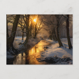 (AI generated) Winter Landscape Postcard