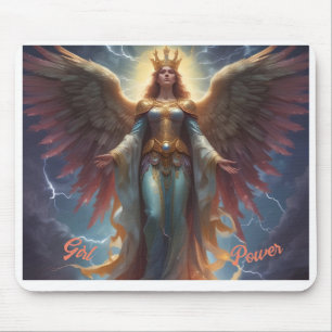 AI Girl Power Mouse Pad