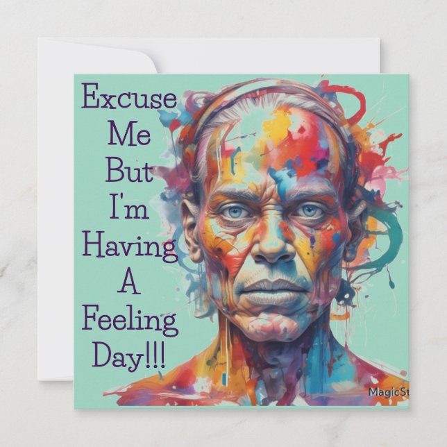 AI Having a Feeling Day Instant Downloadable Card (Front)