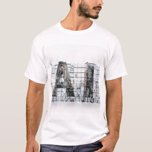 AI Industrial Letterform Architecture Art  T-Shirt