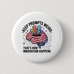 AI Innovation Graphic – Creative Prompt Design 6 Cm Round Badge