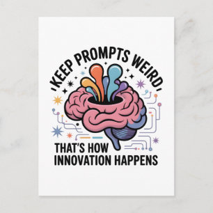 AI Innovation Graphic – Creative Prompt Design Postcard