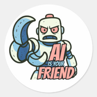 AI Is Your Friend Sticker 4 Folks Who Like ChatGPT