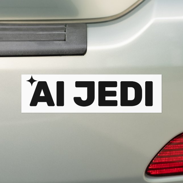 AI Jedi™ Bumper Sticker (On Car)