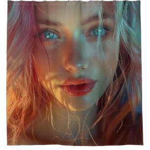 AI Lady Shower Curtain