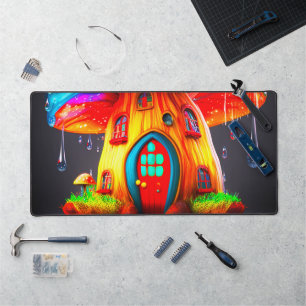 Ai Mushroom House Desk Mat
