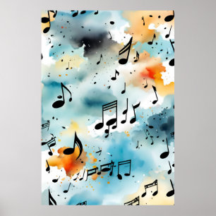 AI musical notes Poster