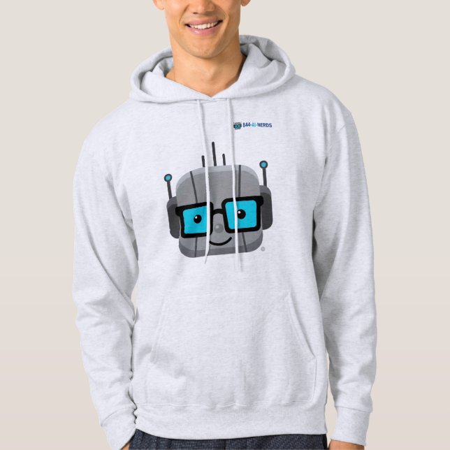 AI Nerd Hoodie: Code in Comfort with 844-AI-NERDS Hoodie (Front)