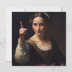 AI Noblewoman pointing  Holiday Card
