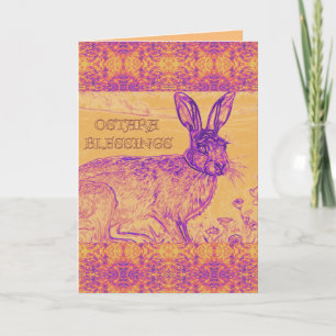 AI Ostara Hare Greetings Card