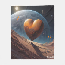 AI Out of This World I Love You Blanket