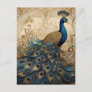 AI Peacock Postcard