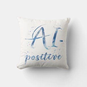 AI-Positive Text Art Cushion