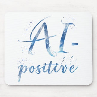 AI-Positive Text Art Mouse Mat