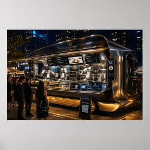 AI-Powered Robotic Food Truck Poster