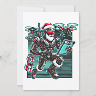 AI Powered Santa Robot with Drones and Christmas L Invitation