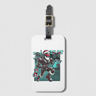 AI Powered Santa Robot with Drones and Christmas L Luggage Tag