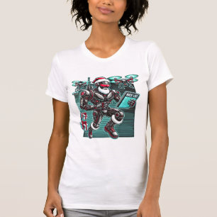AI Powered Santa Robot with Drones and Christmas L T-Shirt