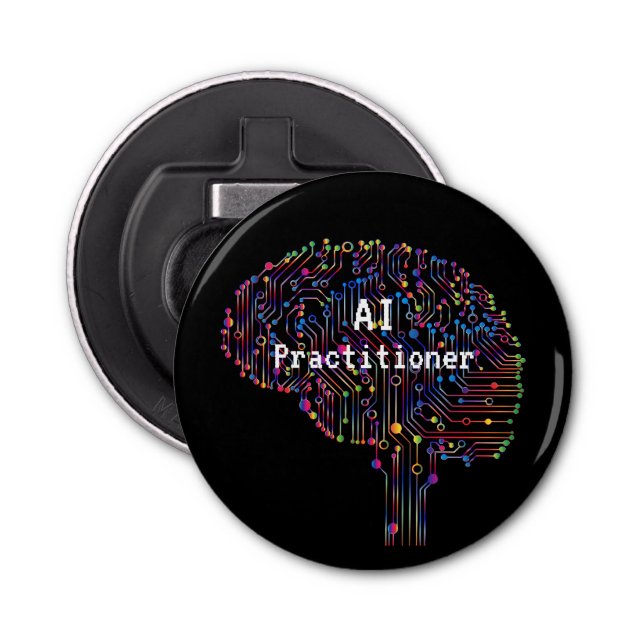 AI Practitioner of Artificial Intelligence Tech  Bottle Opener (Front)