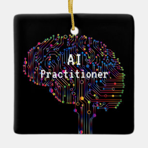 AI Practitioner of Artificial Intelligence Tech  Ceramic Ornament
