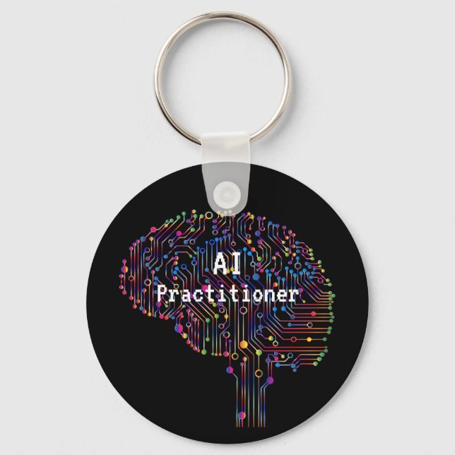 AI Practitioner of Artificial Intelligence Tech  Key Ring (Front)