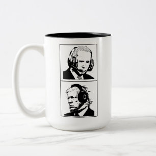 AI Presidents Gaming Joe Biden Donald Trump Funny  Two-Tone Coffee Mug