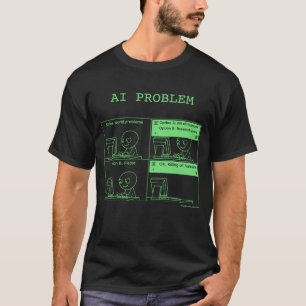 AI Problem v.2.1 Monochrome on Black T-Shirt