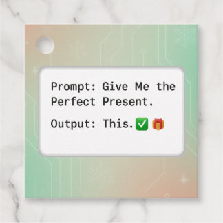 AI Prompt Funny Christmas Gift Tag – “Output: This