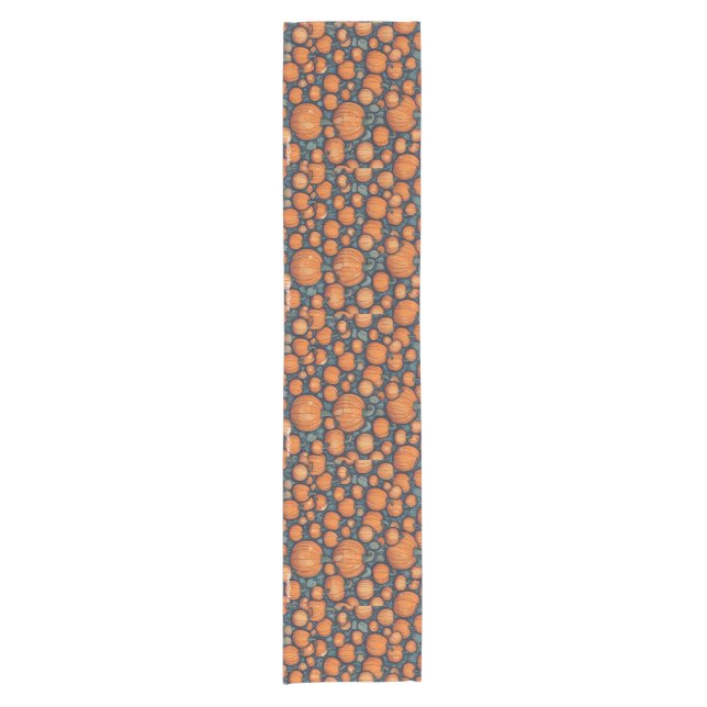 AI Pumpkin Thanksgiving and Halloween Table Runner (Front)