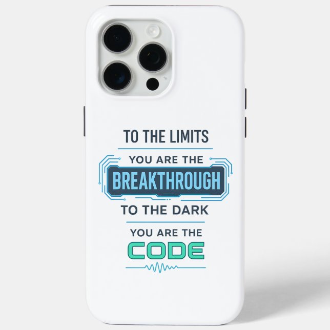 AI Quote Design – Breakthrough to Code the Dark Case-Mate iPhone Case (Back)