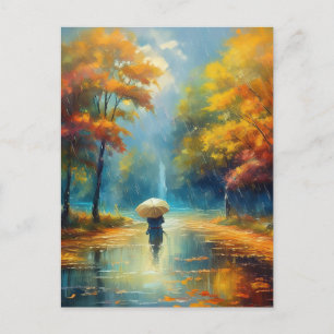 AI Rainy Day Postcard