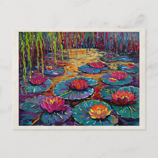 AI Remix Artwork Fauvism Waterscape Postcard (Front)