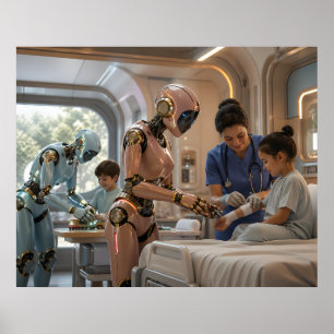 AI Robot Care Paediatrics Recovery Poster