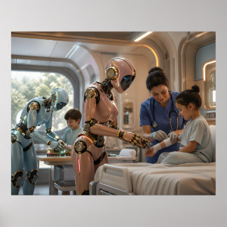 AI Robot Care Paediatrics Recovery Poster