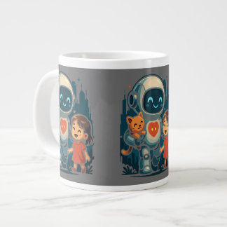 AI & Robot Characters – Futuristic Design Collecti Large Coffee Mug