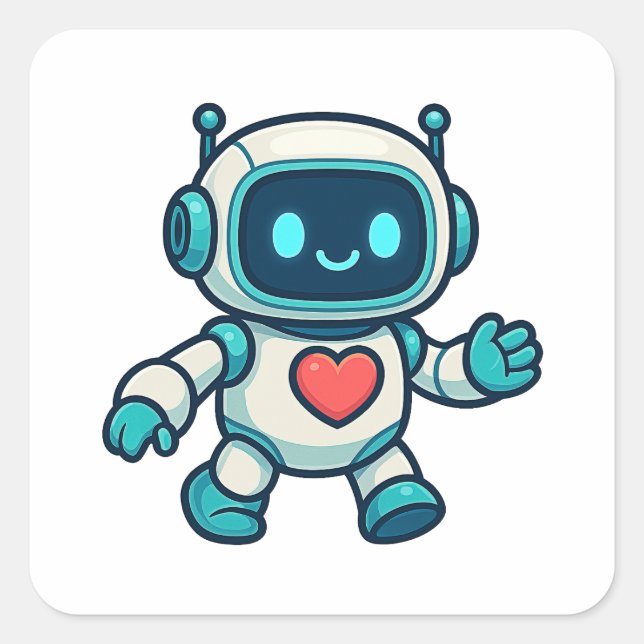 AI & Robot Characters Square Sticker (Front)