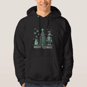 AI Robot with Tech Christmas Tree – Merry Techmas Hoodie