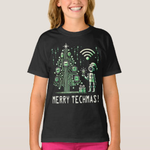 AI Robot with Tech Christmas Tree – Merry Techmas T-Shirt