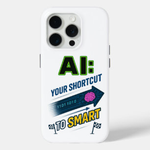 AI Shortcut to Smart Funny Artificial Intelligence iPhone 15 Pro Case