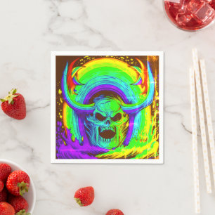 Ai Skull Art Napkin