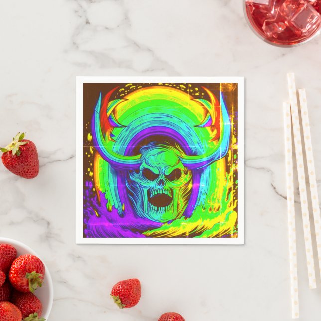 Ai Skull Art Napkin (Insitu)
