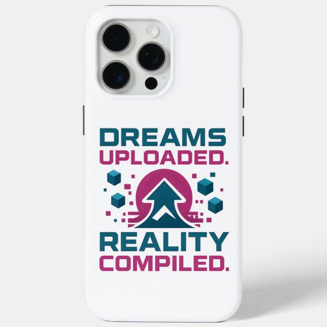 AI Slogan Design – Dream Uploaded Reality Compiled Case-Mate iPhone Case (Back)