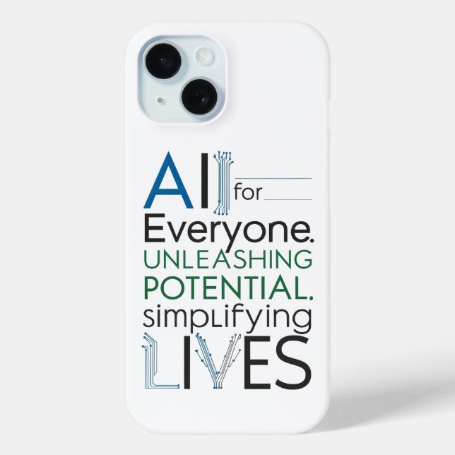 AI Slogan Tech Phone Case (Back)