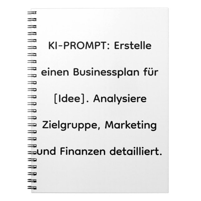 AI software tool: Business Plan Generator 2026 Notebook (Front)