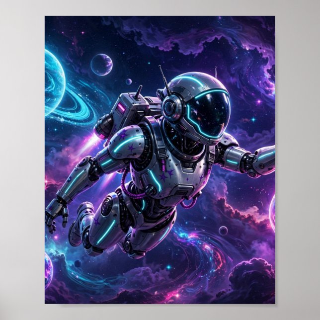 AI Space Odyssey — Artificial Intelligence Cosmos  Poster (Front)