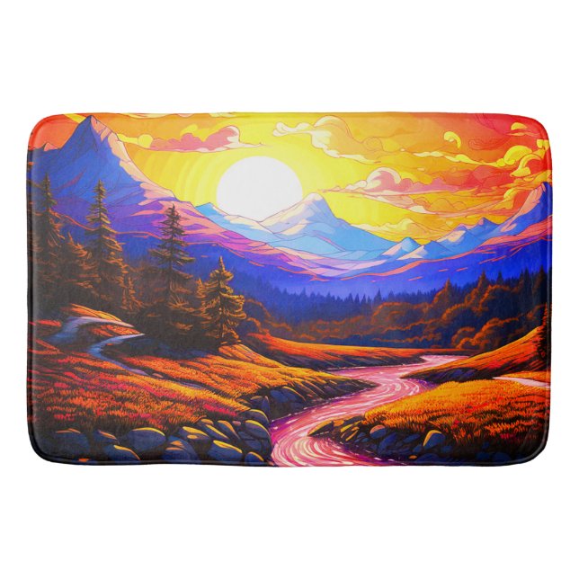 Ai Sunset Bath Mat (Front)